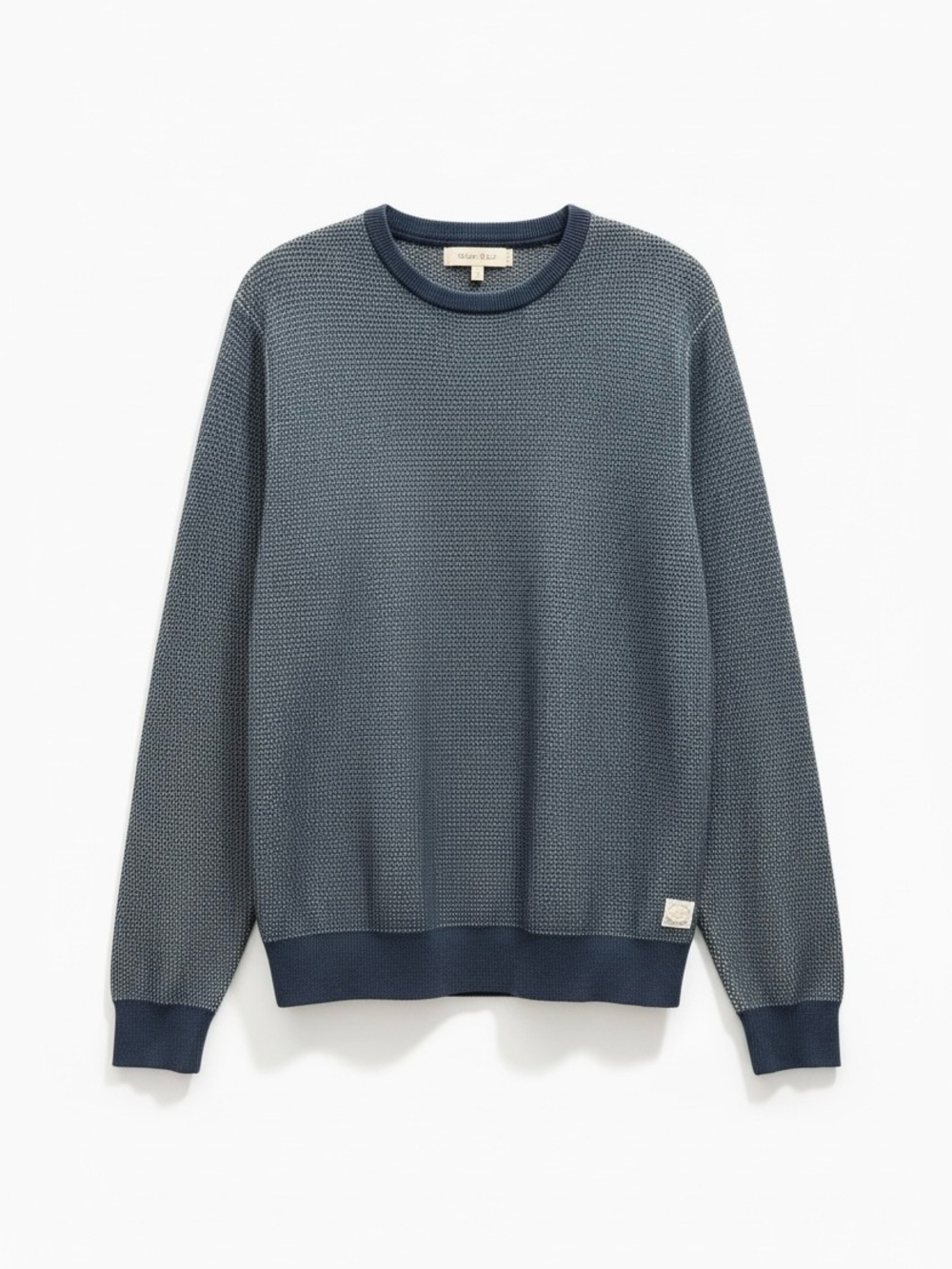 Rhythm Men's Slate Blue Textured Crewneck Sweater sz XL